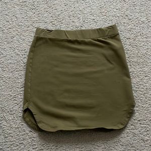 Olive green pencil skirt